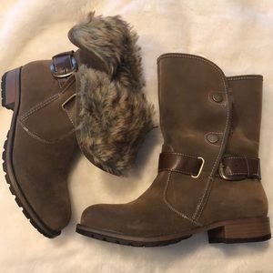 Brown Boots with Fake Fur lining